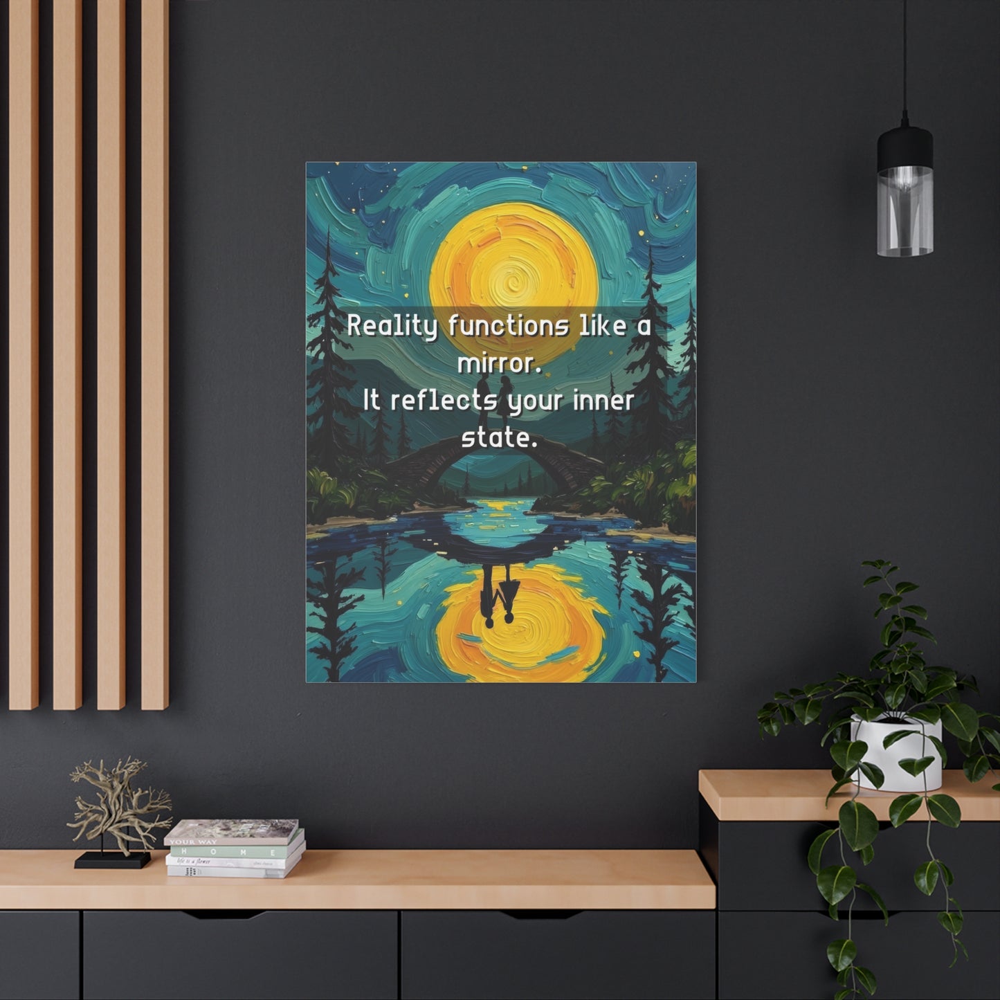 Canvas Print —Inner state shapes reflected reality— Wall Art Oil Painting