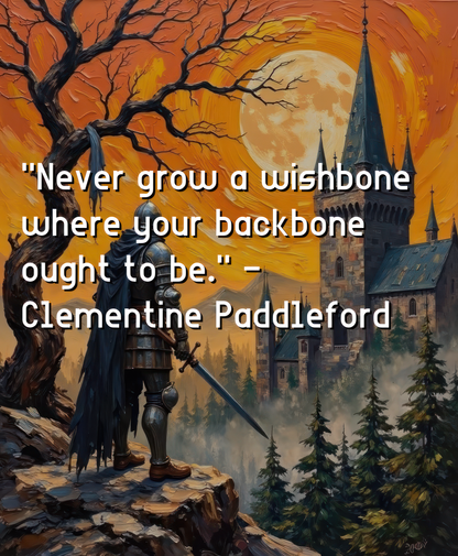 Canvas Print —Never Growth a Wishbone Instead of Backbone— Wall Art Oil Painting