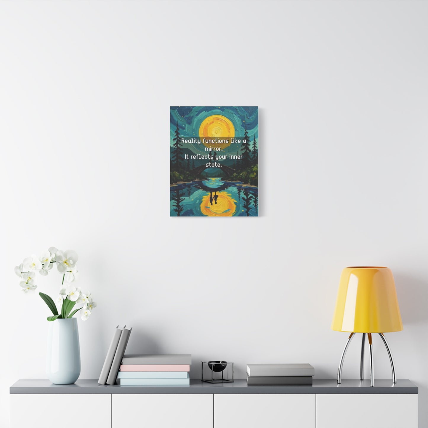 Canvas Print —Inner state shapes reflected reality— Wall Art Oil Painting