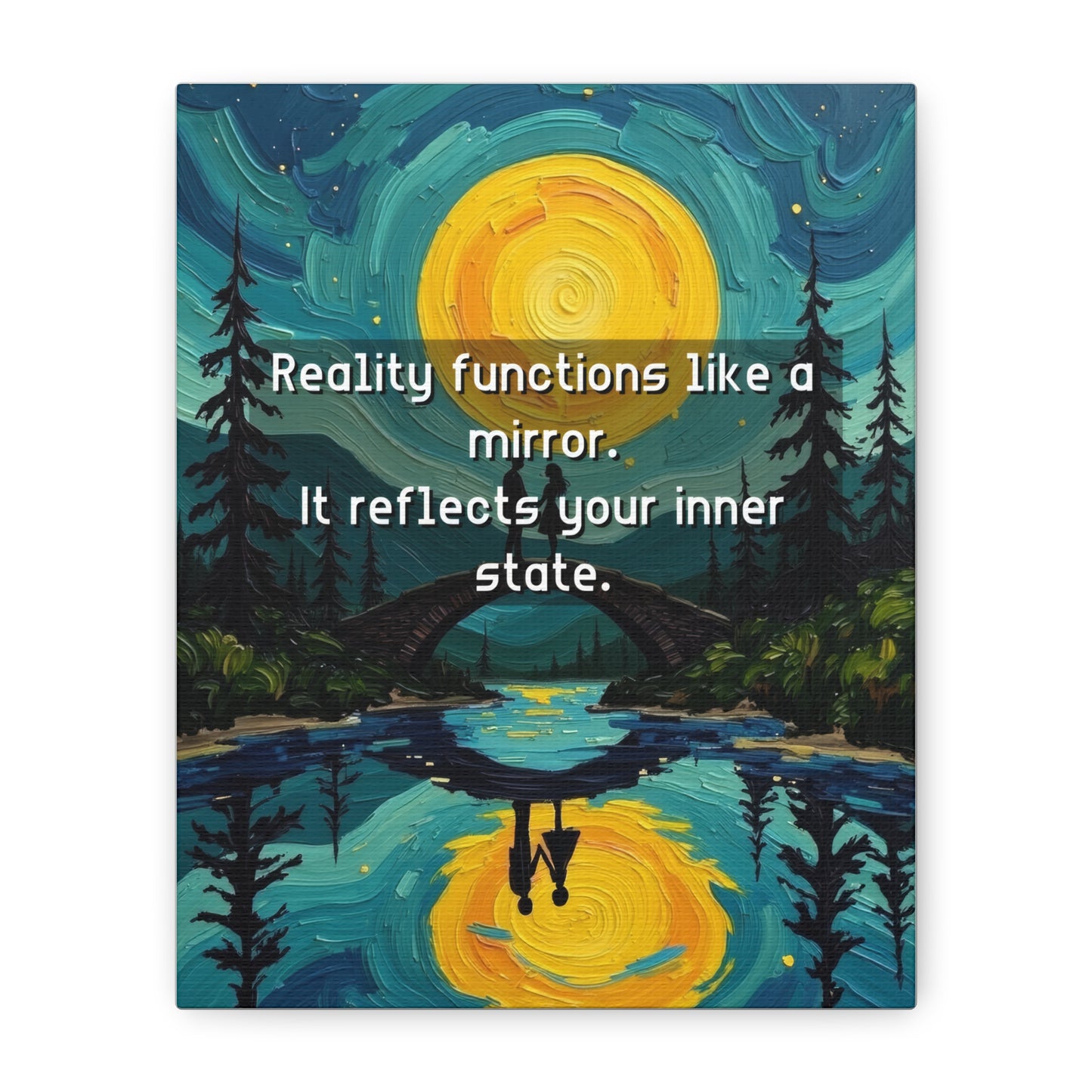 Canvas Print —Inner state shapes reflected reality— Wall Art Oil Painting