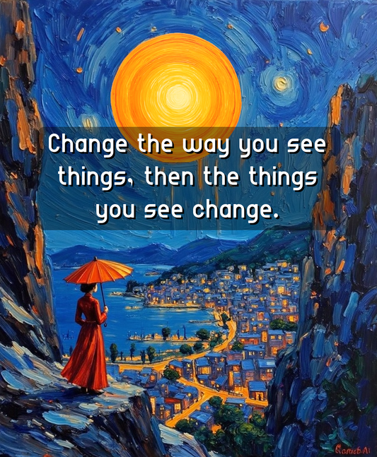 Canvas Print —Change your perception change what you see— Wall Art Oil Painting