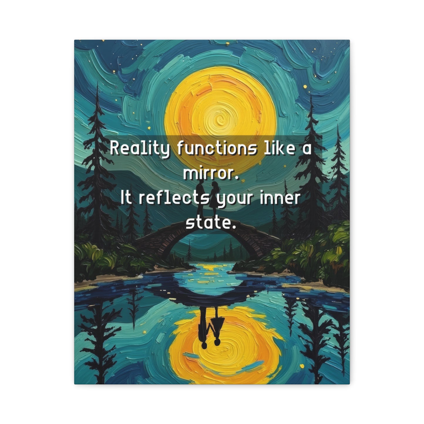 Canvas Print —Inner state shapes reflected reality— Wall Art Oil Painting