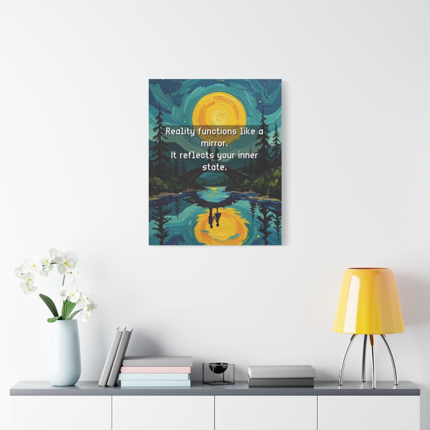 Canvas Print —Inner state shapes reflected reality— Wall Art Oil Painting