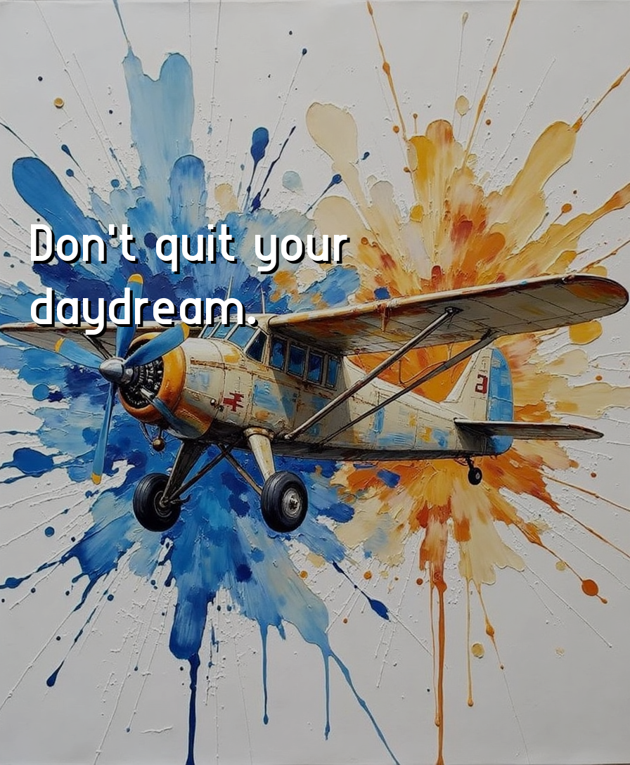 Don't quit your daydream canvas print